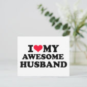 Ich habe meinen phantastischen Mann Liebe Postkarte (Stehend Vorderseite)