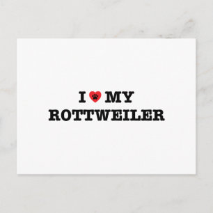 Ich habe meinen Rottweiler gehört Postkarte