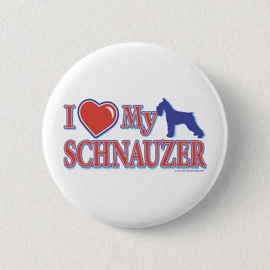 Ich habe meinen Schnauzer gehört Button (Vorderseite)