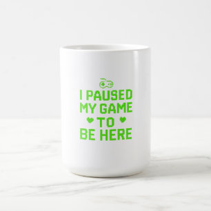 Ich habe meinen SpielNeon Pixel Art angehalten Kaffeetasse