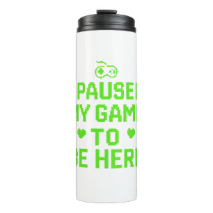 Ich habe meinen SpielNeon Pixel Art angehalten Thermosbecher