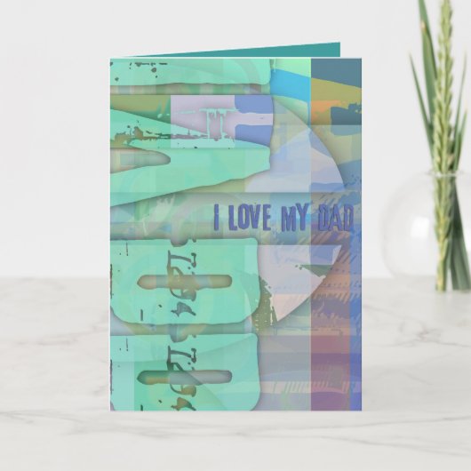 Ich habe meinen Vater Liebe, die Grußkarte Nah zu Karte (Vorderseite)