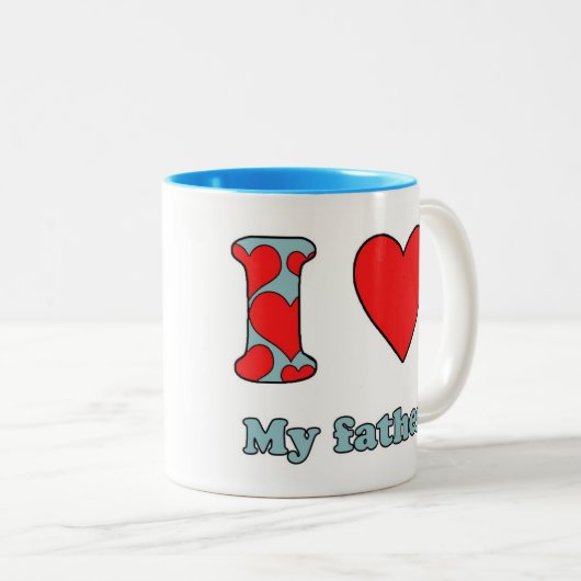 Ich habe meinen Vater Liebe Zweifarbige Tasse (VorderseiteRechts)