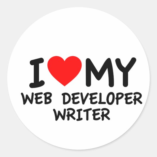 Ich habe meinen Web Developer Writer Liebe Runder Aufkleber (Vorderseite)