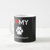 Ich habe meinen Weimaraner-Hund-Sondertext Liebe Kaffeetasse (Vorderseite Links)