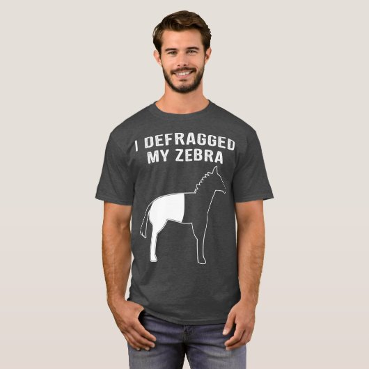 Ich habe meinen Zebra Funny Computer Nerd Geek def T-Shirt (Vorne ganz)