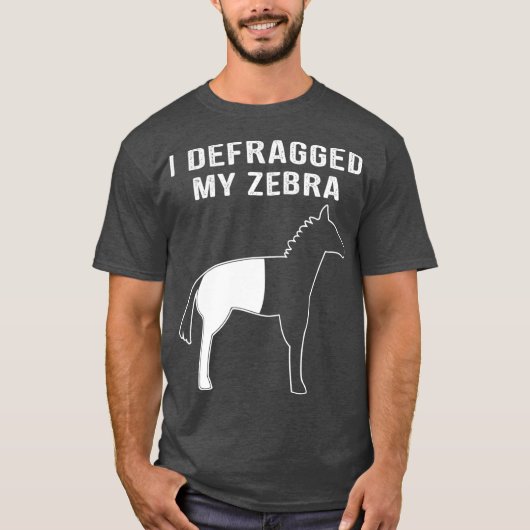 Ich habe meinen Zebra Funny Computer Nerd Geek def T-Shirt (Vorderseite)