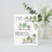 Ich habe mich bewegt Ankündigung Postkarte (Stehend Vorderseite)