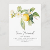 Ich habe mich bewegt | Lemon Blossom neue Adresse Ankündigungspostkarte (Vorderseite)