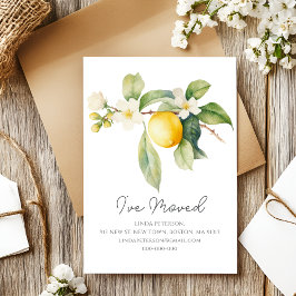 Ich habe mich bewegt | Lemon Blossom neue Adresse Ankündigungspostkarte