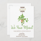 Ich habe mich bewegt, neue Zuhause, Blume, Zuhause Ankündigungspostkarte (Vorne/Hinten)