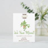 Ich habe mich bewegt, neue Zuhause, Blume, Zuhause Ankündigungspostkarte (Stehend Vorderseite)