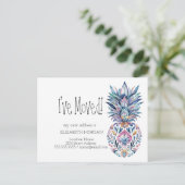 Ich habe mich bewegt, schicke farbenfrohe Ananas n Ankündigungspostkarte (Stehend Vorderseite)