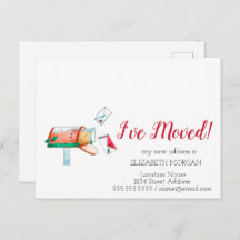 Ich habe mich bewegt, Watercolor Mailbox Weihnacht