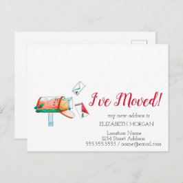 Ich habe mich bewegt, Watercolor Mailbox Weihnacht Ankündigungspostkarte