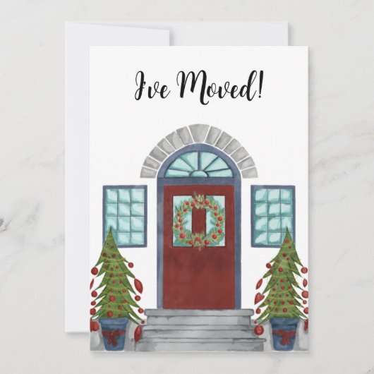 Ich habe mich bewegt! Weihnachts-Zuhause-Einladung Einladung (Vorderseite)