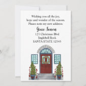 Ich habe mich bewegt! Weihnachts-Zuhause-Einladung Einladung (Rückseite)