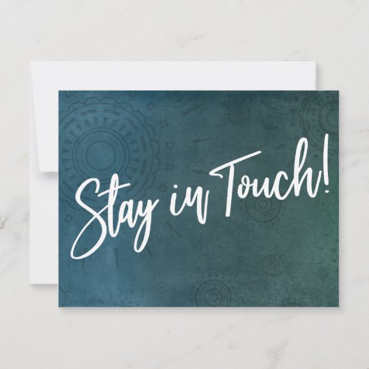 Ich habe mich bewegte, texturierte, einzigartige A Einladung (Rückseite)