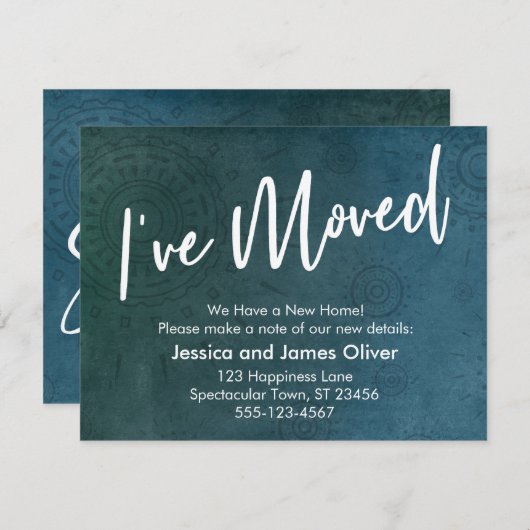 Ich habe mich bewegte, texturierte, einzigartige A Einladung (Vorne/Hinten)