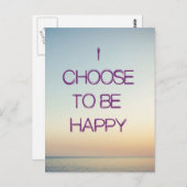 Ich habe mich entschieden, glücklich auf der Postk Postkarte (Vorne/Hinten)