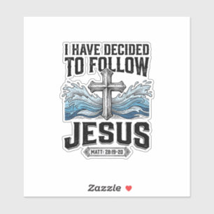 Ich habe mich entschieden, Jesus Vintage-Shirt zu Aufkleber