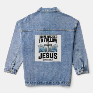 Ich habe mich entschieden, Jesus Vintage-Shirt zu Jeansjacke