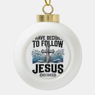 Ich habe mich entschieden, Jesus Vintage-Shirt zu  Keramik Kugel-Ornament