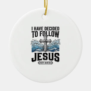 Ich habe mich entschieden, Jesus Vintage-Shirt zu  Keramik Ornament