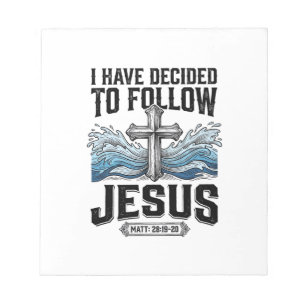 Ich habe mich entschieden, Jesus Vintage-Shirt zu Notizblock