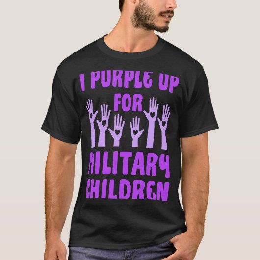 Ich habe mich für militärische Kinder Lila T-Shirt (Vorderseite)