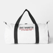 Ich habe mich geäußert duffle bag (Vorderseite)