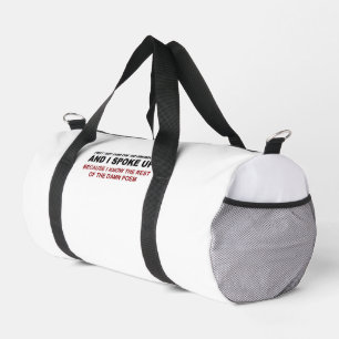 Ich habe mich geäußert duffle bag