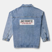 Ich habe mich geäußert jeansjacke (Rückseite)
