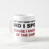 Ich habe mich geäußert kaffeetasse (Vorderseite Links)