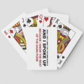 Ich habe mich geäußert spielkarten (Rückseite)