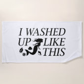 Ich habe mich so aufgewaschen strandtuch (Vorderseite)