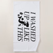 Ich habe mich so aufgewaschen strandtuch (Vorderseite)