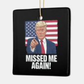 Ich habe mich wieder vermisst Trump Wahlen 2024 Keramikornament (Links)