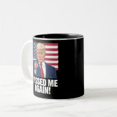 Ich habe mich wieder vermisst Trump Wahlen 2024 Zweifarbige Tasse (Vorderseite Links)