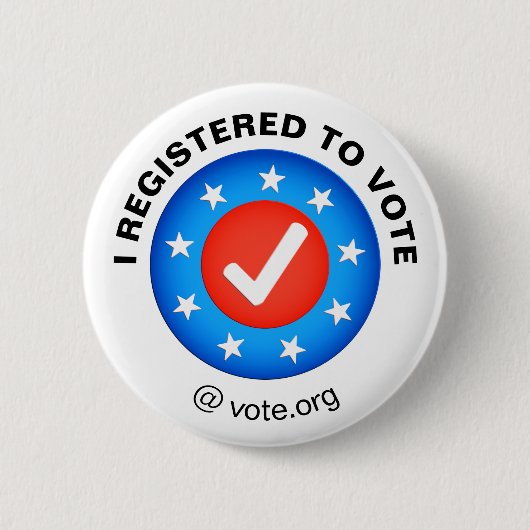 "Ich habe mich zur Abstimmung angemeldet" Wahlen 2 Button (Vorderseite)