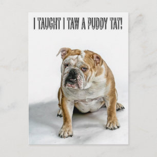 Ich habe mir beigebracht, einen Puddy zu nehmen, d Postkarte