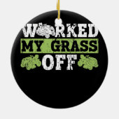 Ich habe mir das Gras vom Rasenmäher geputzt, um d Keramik Ornament (Hinten)