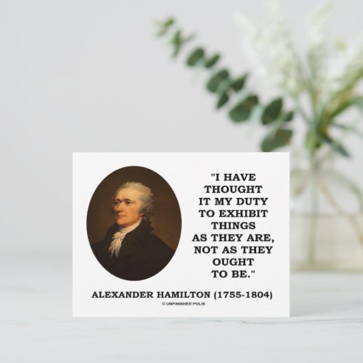 Ich habe mir gedacht, dass es meine Pflicht ist, D Postkarte (Stehend Vorderseite)