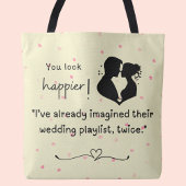 Ich habe mir schon zweimal ihre Hochzeitsspiellist Tasche