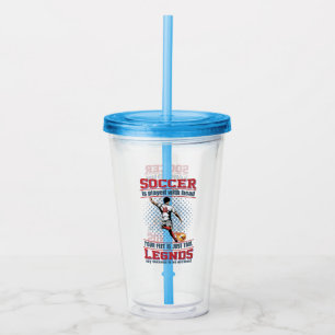 Ich habe mit meinem Kopf Fußball gespielt Acryltrinkbecher