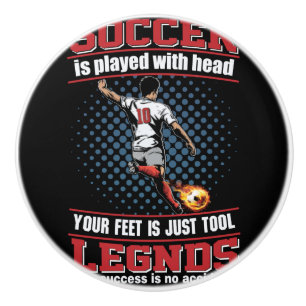 Ich habe mit meinem Kopf Fußball gespielt Keramikknauf