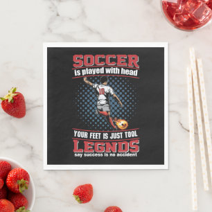 Ich habe mit meinem Kopf Fußball gespielt Serviette