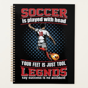 Ich habe mit meinem Kopfplaner Fußball gespielt Planer