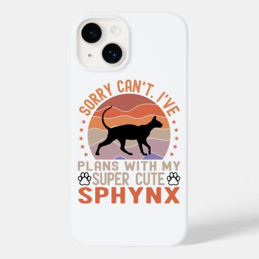 Ich habe mit meiner Sphynx-Katze Pläne Case-Mate iPhone Hülle (Rückseite)