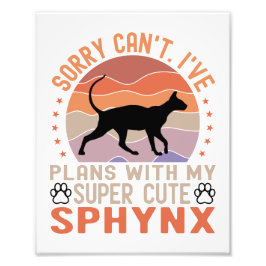 Ich habe mit meiner Sphynx-Katze Pläne Fotodruck